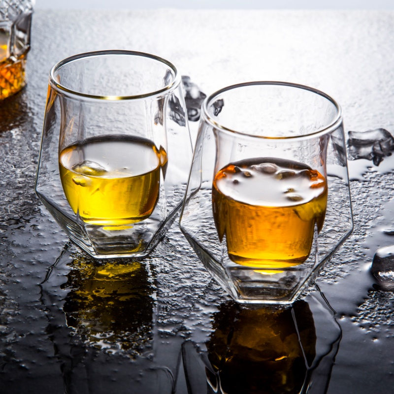 Double Walled Whiskey Glass Cup