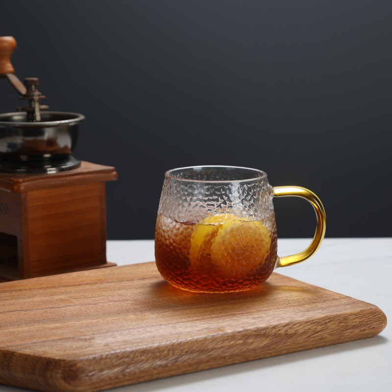 Embossed Textured Drinking Glass