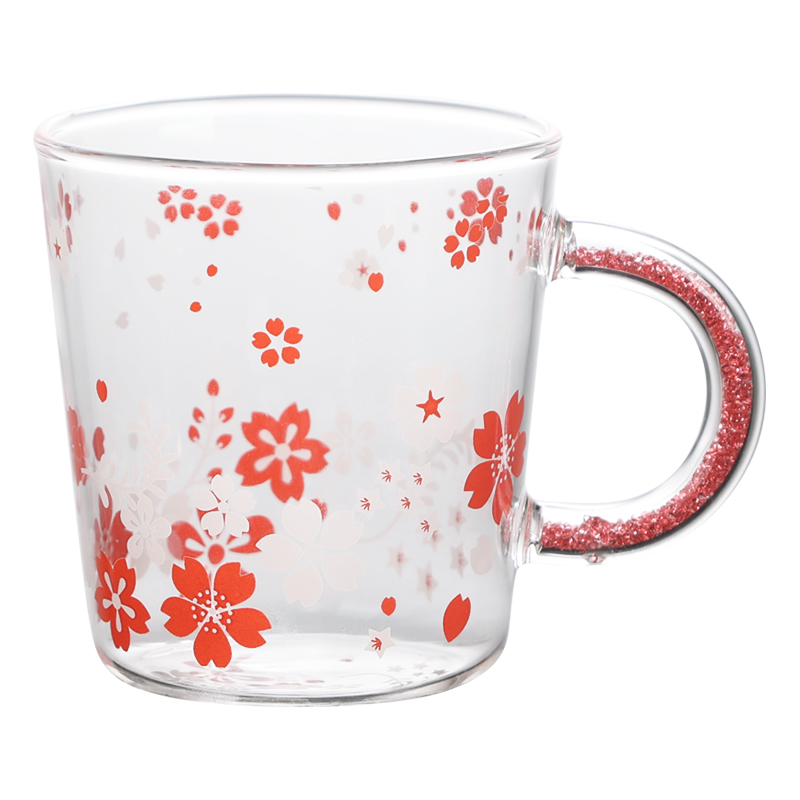 Floral Glass Mug