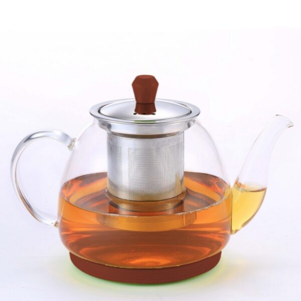 Stainless Steel Glass Teapot