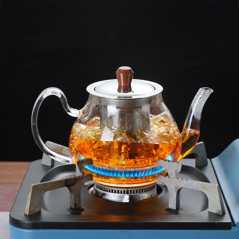 Stainless Steel Glass Teapot