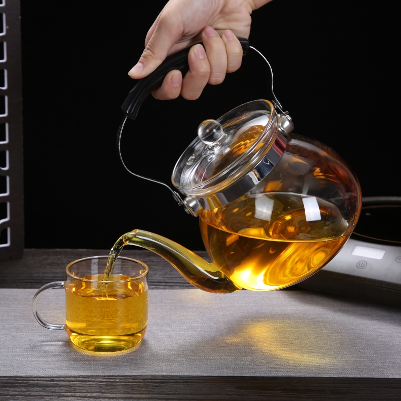 Stainless Steel Glass Teapot