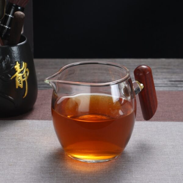 400ML Glass Tea Cup With Wooden Handle